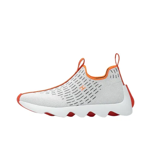 HERMES Eclair Cushioning, Slip Resistant, Abrasion Resistant, Breathable Low Top Casual Shoes Men's White