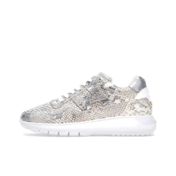 HOGAN Interactive³ Cushioning Anti-Slip And Wear-Resistant Low-Top Casual Shoes Women's Silver White