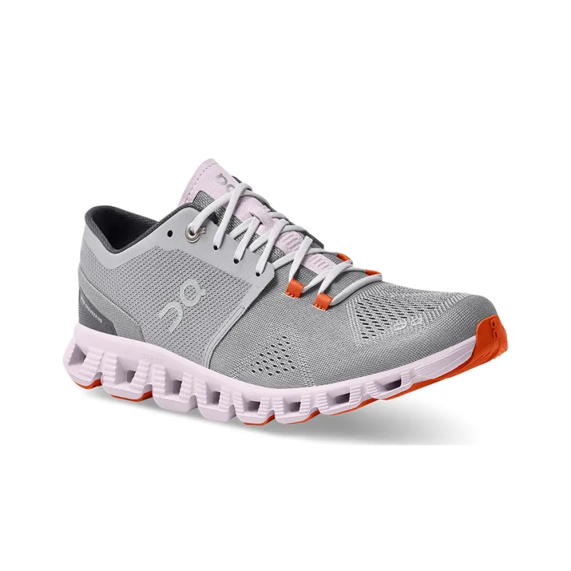 On Running Cloud X Alloy Grey Lily Pink Women's-2