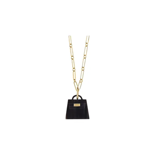 HERMES Kelly Necklaces Women's Gold