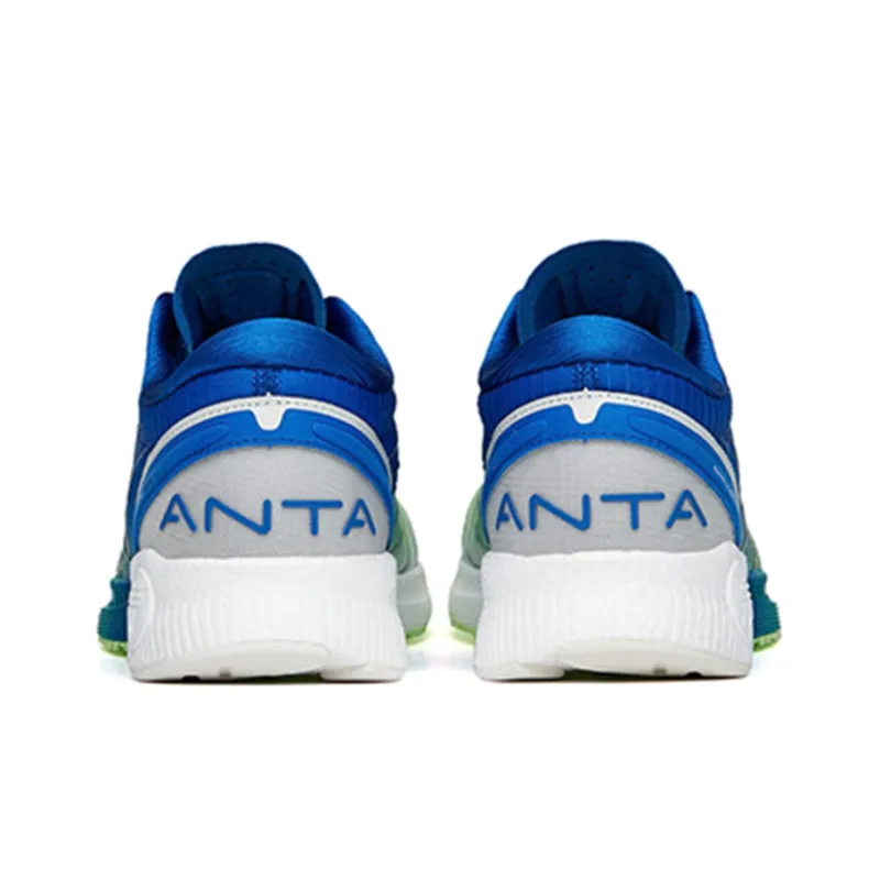 Anta Wear-Resistant Low-Top Running Shoes Men's Green Blue White-3