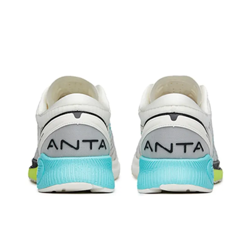 ANTA Running Collection Running Shoes Men Low Top Ivory White/Fluorescent Aqua/Silver-3