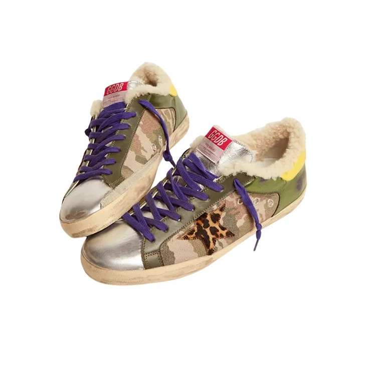 Golden Goose Super-Star Low-Top Stylish Skateboarding Shoes Men's Army Green-2