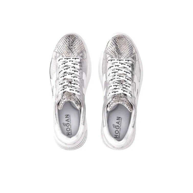 HOGAN Rebel Casual Shoes Women's Low-Top Silver-2