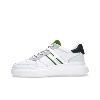 HOGAN H580 Casual Shoes Men Low Top White Green Black