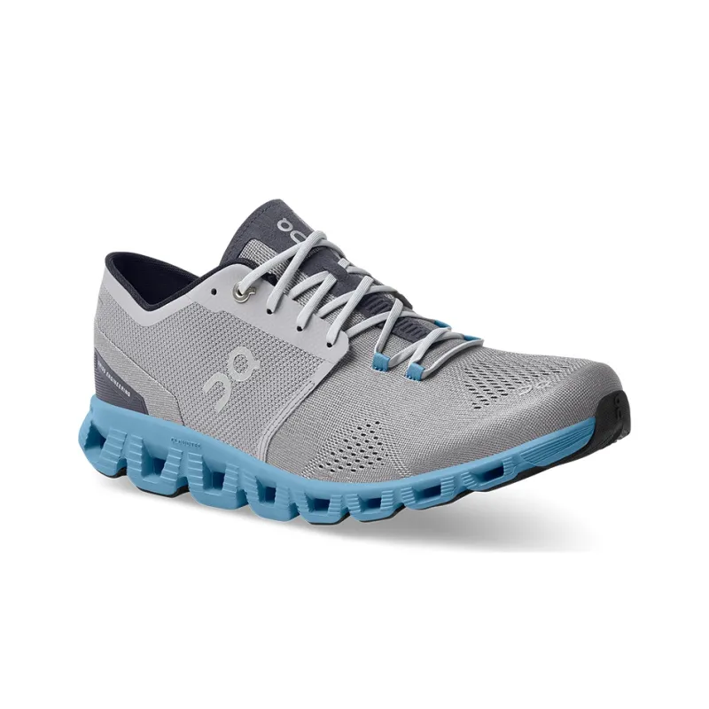 On Running Cloud X Alloy Grey Niagara Blue-2