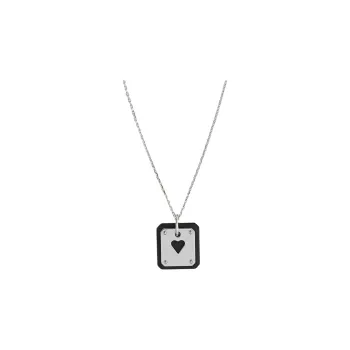 HERMES As De Coeur Metal Necklaces Unisex