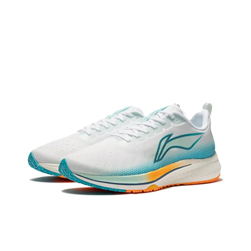 LiNing Red Hare 5 Anti-Slip Wear-Resistant Low-Top Running Shoes White Blue-2
