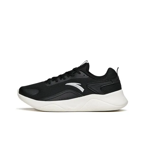 Anta Cushioning Lightweight Wear-Resistant Slip-Resistant Low-Top Running Shoes Women's Black