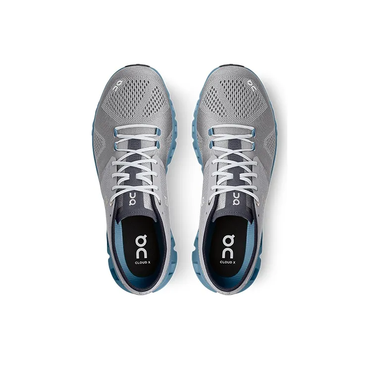 On Running Cloud X Alloy Grey Niagara Blue-3