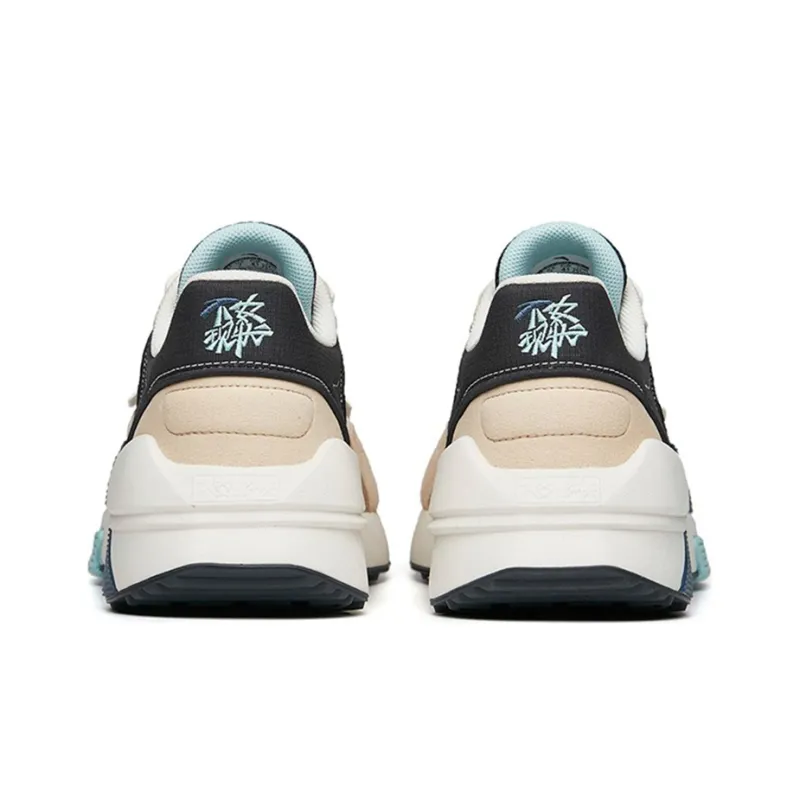Anta Life Collection Cushioned Slip Resistant Abrasion Resistant Low Top Sports Casual Shoes Men's Gray Beige-3