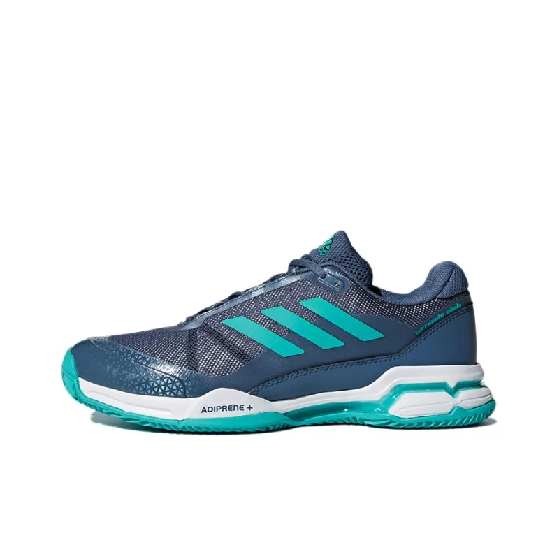 Adidas Barricade Club Wear-Resistant Low-Top Tennis Shoes Men's Blue Green-0