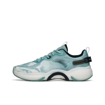 Anta Running Collection Cushioning Anti Slip Wear Resistant Breathability Low Top Running Shoes Men's Green White Black