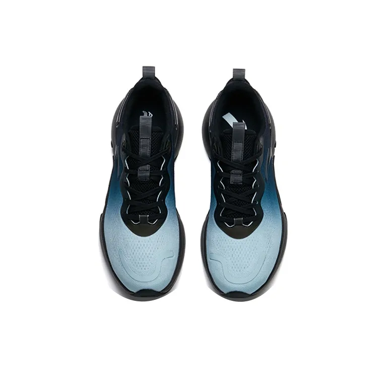 Anta Cushioning Anti-Slip Wear-Resistant Breathability Low-Top Running Shoes Men's Blue Black-3