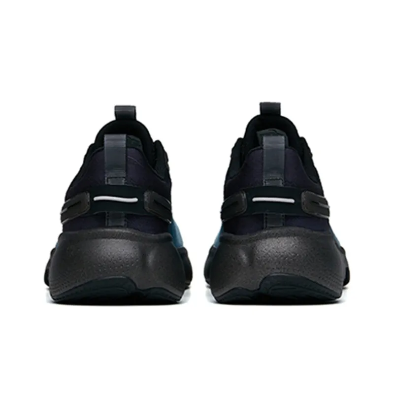 Anta Cushioning Anti-Slip Wear-Resistant Breathability Low-Top Running Shoes Men's Blue Black-4