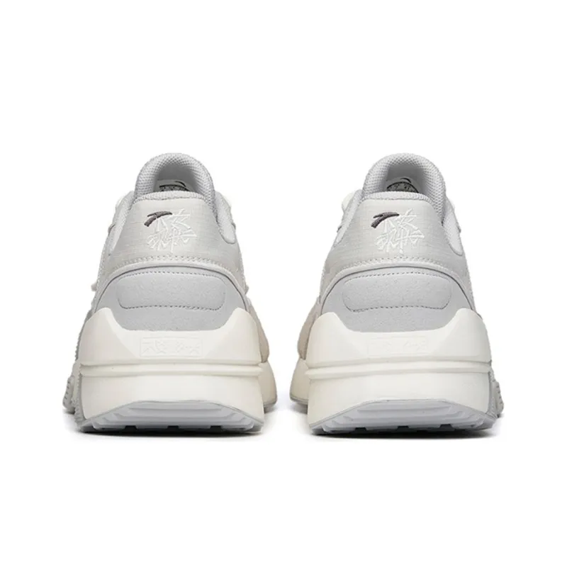 Anta Life Collection Cushioned Slip-Resistant Low-Top Sports Casual Shoes Men's White Gray-3