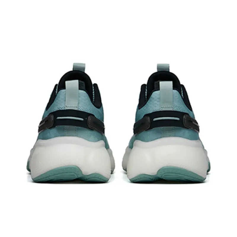 Anta Running Collection Cushioning Anti-Slip Wear-Resistant Breathability Low-Top Running Shoes Men's Green White Black-4