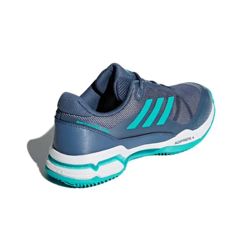 Adidas Barricade Club Wear-Resistant Low-Top Tennis Shoes Men's Blue Green-3