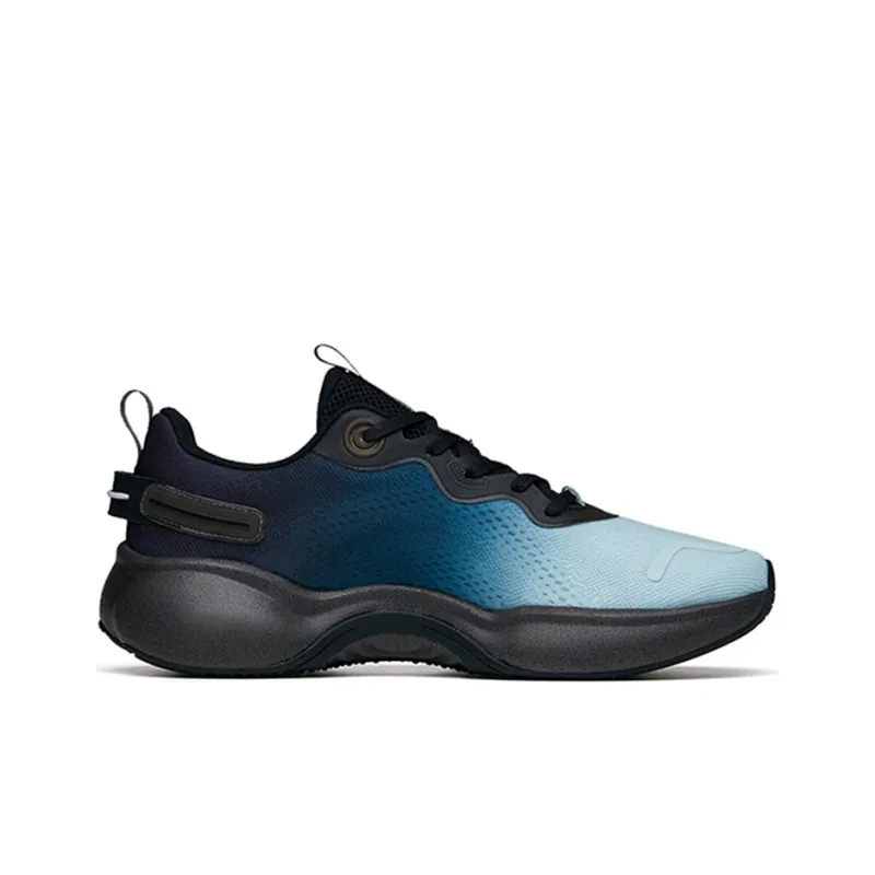 Anta Cushioning Anti-Slip Wear-Resistant Breathability Low-Top Running Shoes Men's Blue Black-1