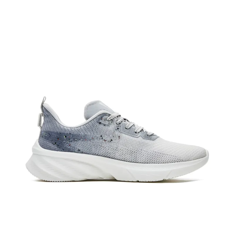 Erke Qi Tan Lite 2.0 Cushioning Anti-Slip And Wear-Resistant Low-Top Running Shoes Men's White Gray-1