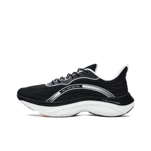 Erke Α flex Pro Low Top Running Shoes Men's Black White