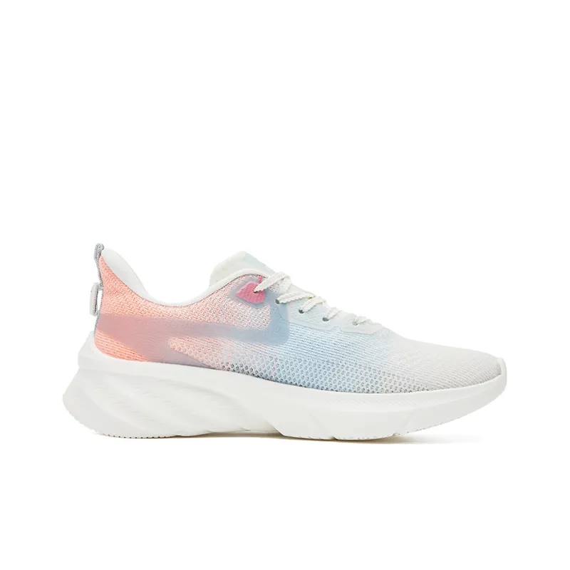 Erke Qi Tan Lite 2.0 Cushioned Slip-Resistant Low-Top Running Shoes Women's White Blue-1