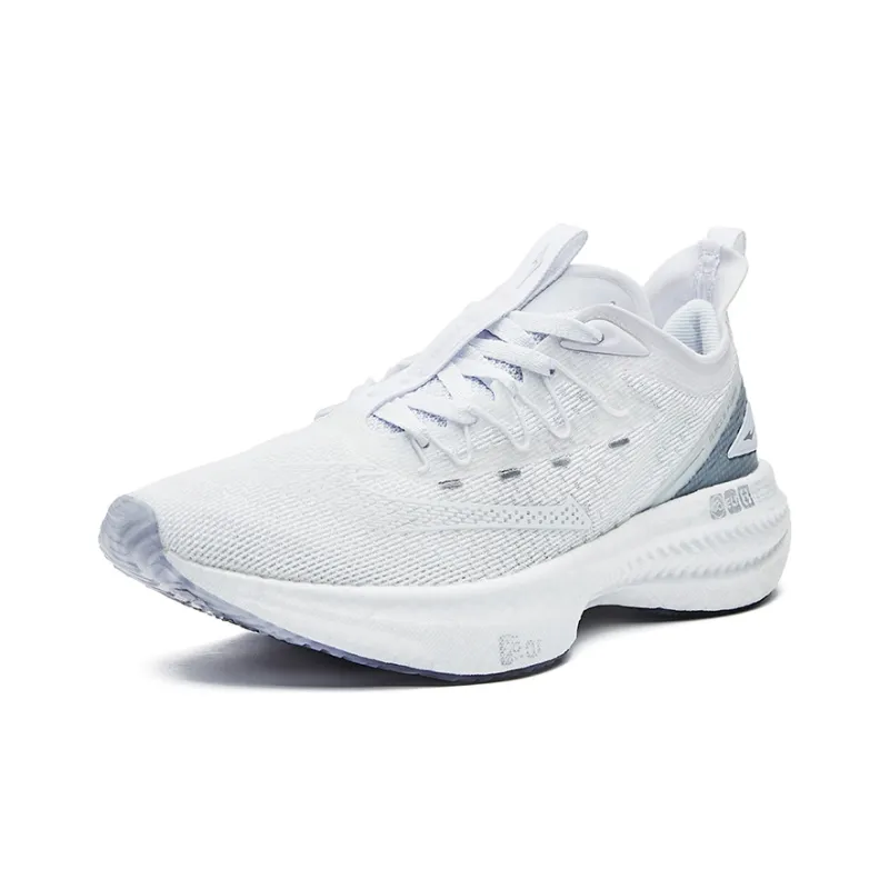 Erke Strange Bomb Qi Dust Free Low Top Running Shoes Women's White Silver-3