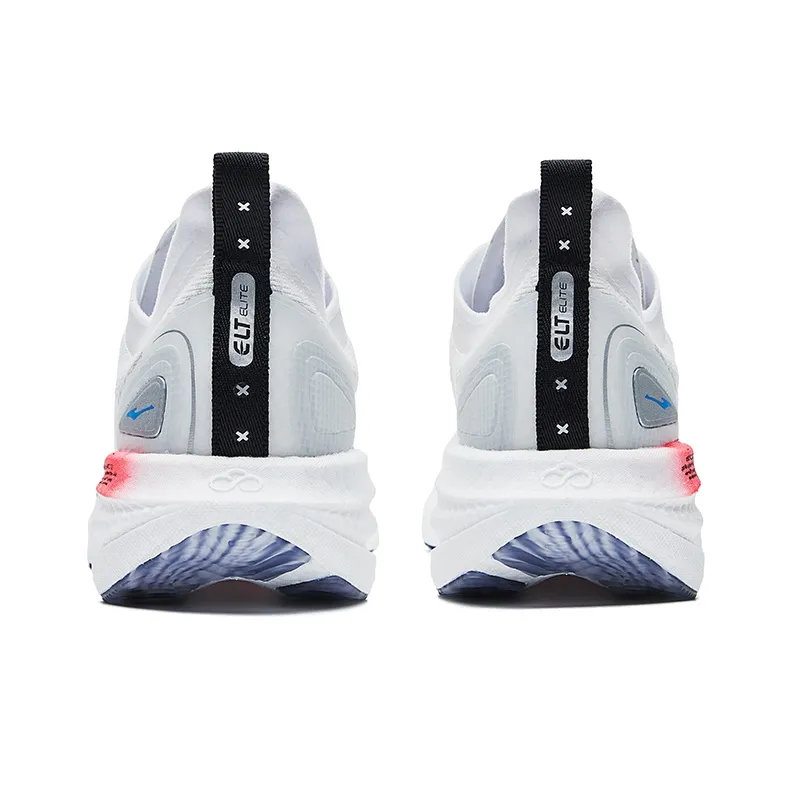 Erke Absolute Dust 1.0 Cushioned Slip Resistant Abrasion Resistant Low Top Marathon Running Shoes Men's White Blue-3