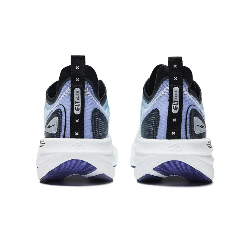 Erke Absolute Dust 1.0 Cushioning Anti Slip Wear Resistant Breathability Low Top Running Shoes Men's White Blue-4