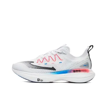Erke Absolute Dust 1.0 Cushioned Slip Resistant Abrasion Resistant Low Top Marathon Running Shoes Men's White Blue