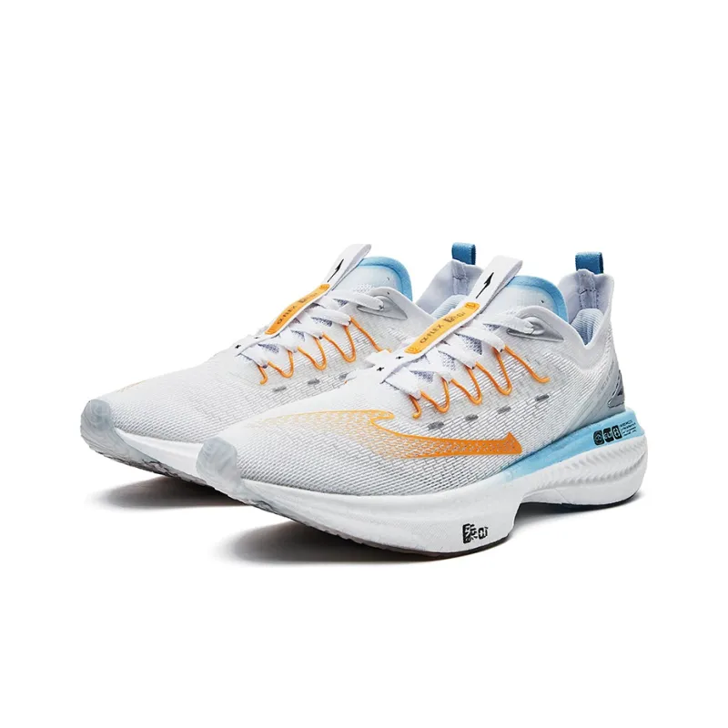 Erke Absolute Dust 1.0 Cushioning Anti Slip And Wear Resistant Low Top Running Shoes Men's White Blue-2