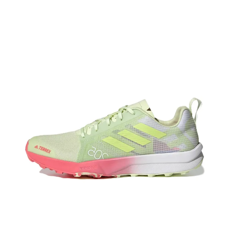 Adidas Terrex Speed Flow Trail Running Anti-Slip Wear-Resistant Low-Top Running Shoes Women's Light Green-0