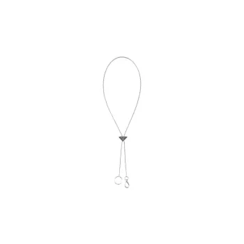 PRADA Triangle Logo Keychain Necklace