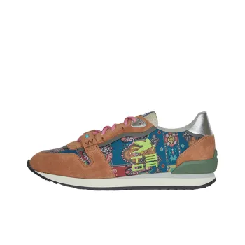 ETRO Cube Wear Resistant Low Top Casual Shoes Men's Brown Blue