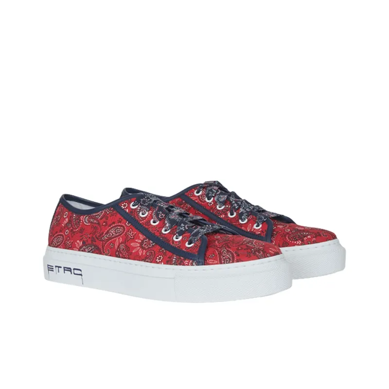 ETRO Stylish Skateboarding Shoes Men's Red-3