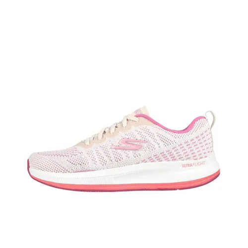 Skechers Go Run Pulse Running Shoes Women's Low-Top Taupe/Pink