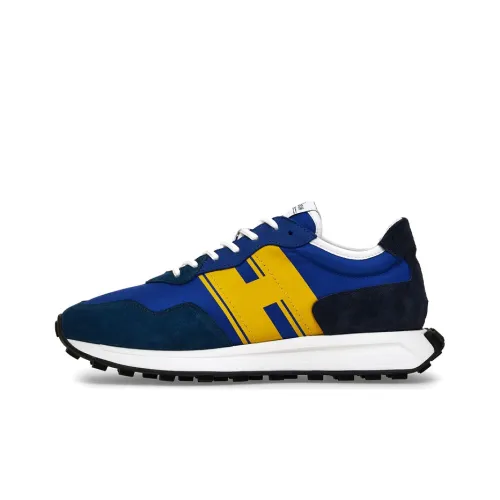 HOGAN H601 Lifestyle Shoes Men Low-Top Blue Yellow Black