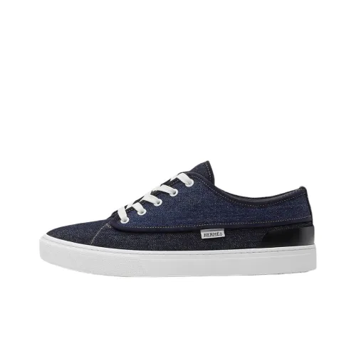 HERMES ENVY Skateboard Shoes Men Low-Top Dark Blue