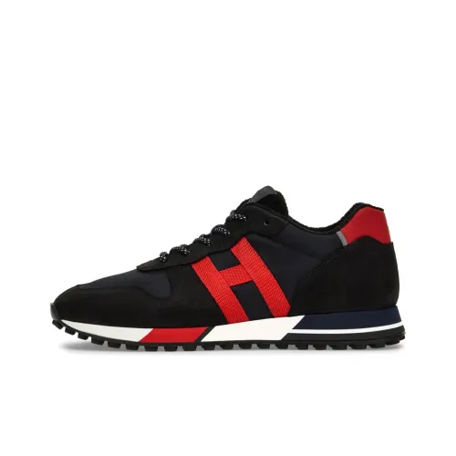 HOGAN H383 Casual Shoes Men Low-Top Black/Red