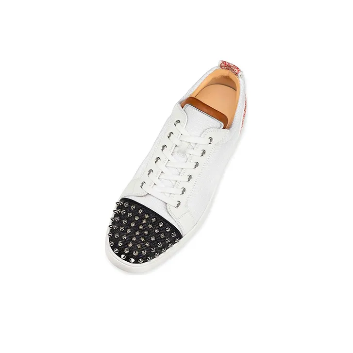 CL Louis Junior Spikes Orlato Low Top Stylish Skateboarding Shoes Men's White-2