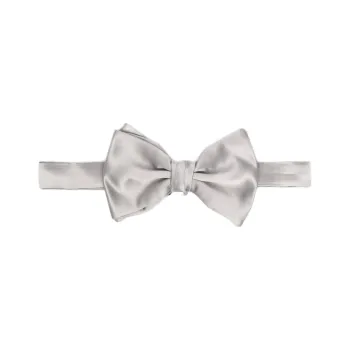 EMPORIO ARMANI Knotted Bow Tie In Micro textured Pure Silk
