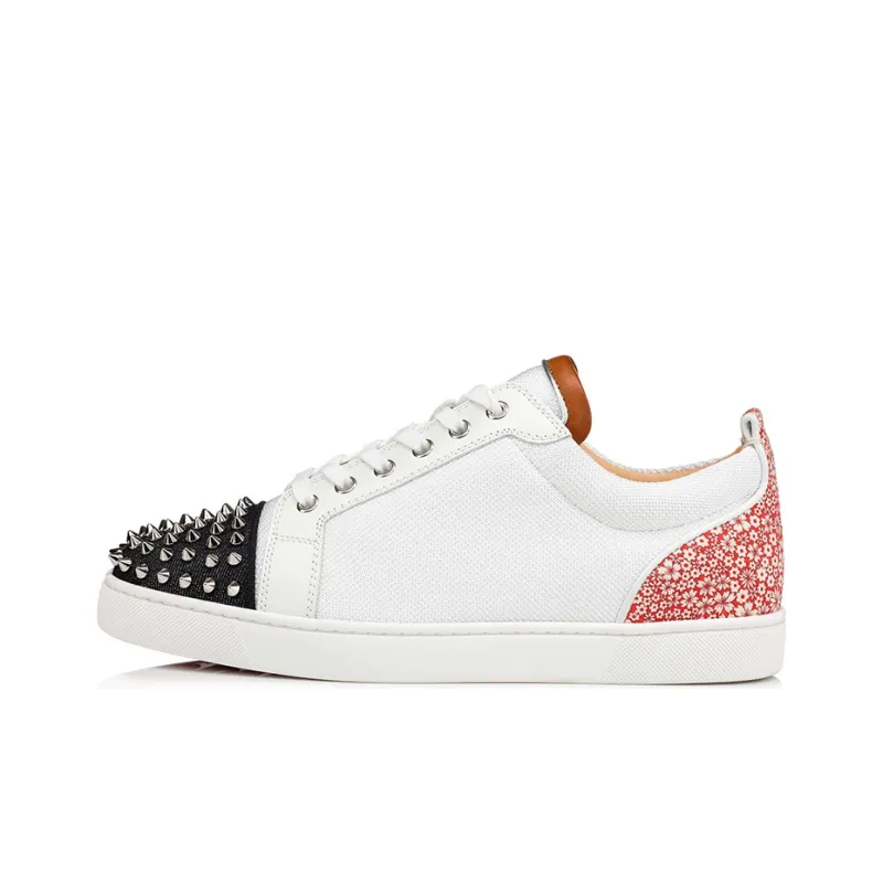 CL Louis Junior Spikes Orlato Low Top Stylish Skateboarding Shoes Men's White-0