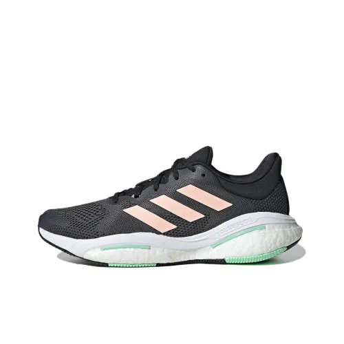 Adidas Solar Glide 5 Running Shoes Women's Low-Top Black/Orange/Green