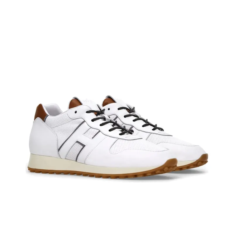 HOGAN H383 Casual Shoes Men's White Brown-1
