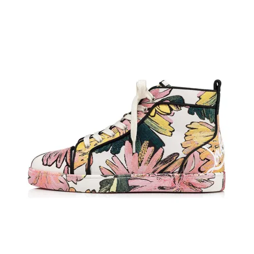 Christian Louboutin Skateboard Shoes Men High-Top Pink