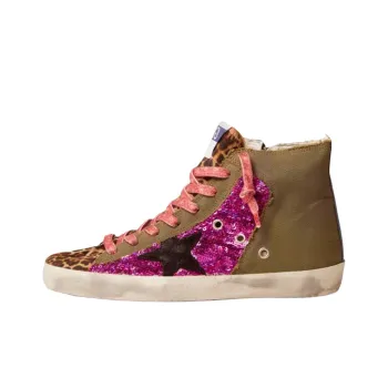 Golden Goose Francy Skateboard Shoes Women's High-Top Green