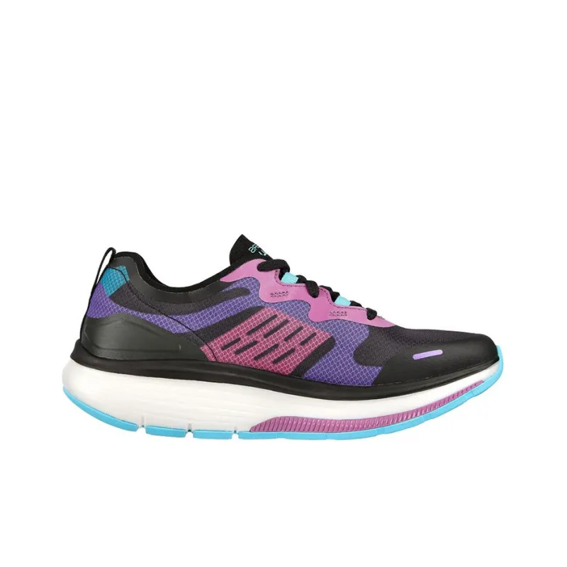 Skechers Go Walk Workout Walker Cushioning Anti-Slip And Wear-Resistant Low-Top Casual Shoes Women's Black Purple-1