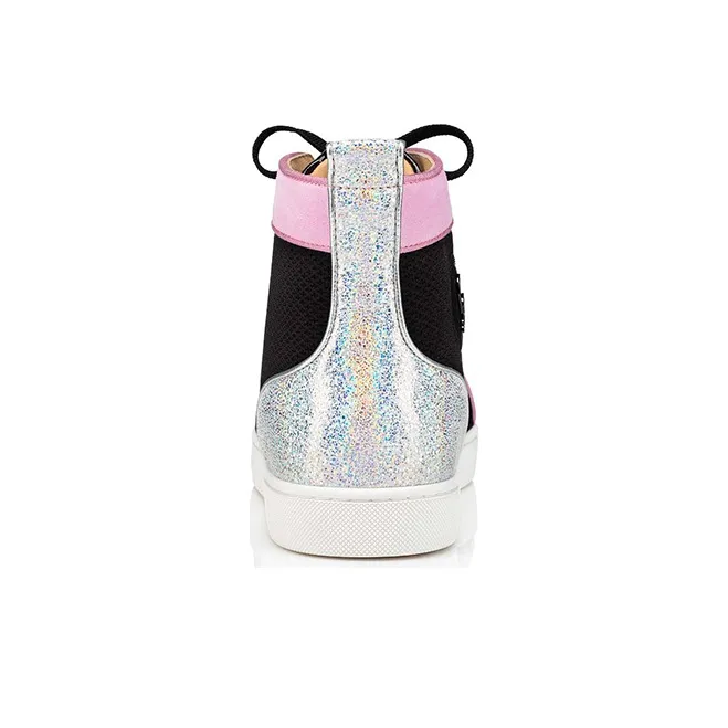 Christian Louboutin Skateboard Shoes Men High-Top Black/Pink-3