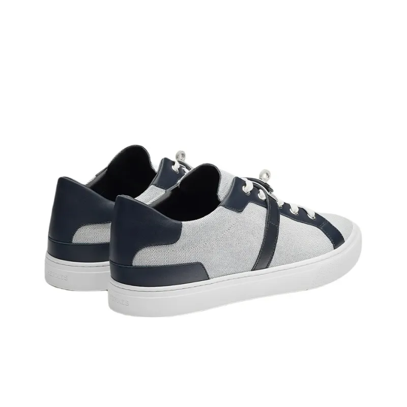 HERMES Day Low Top Stylish Skateboarding Shoes Men's Gray Blue-2
