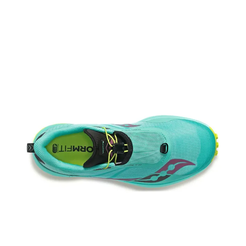 saucony Women's Peregrine 12 ST 'Cool Mint Acid'-2